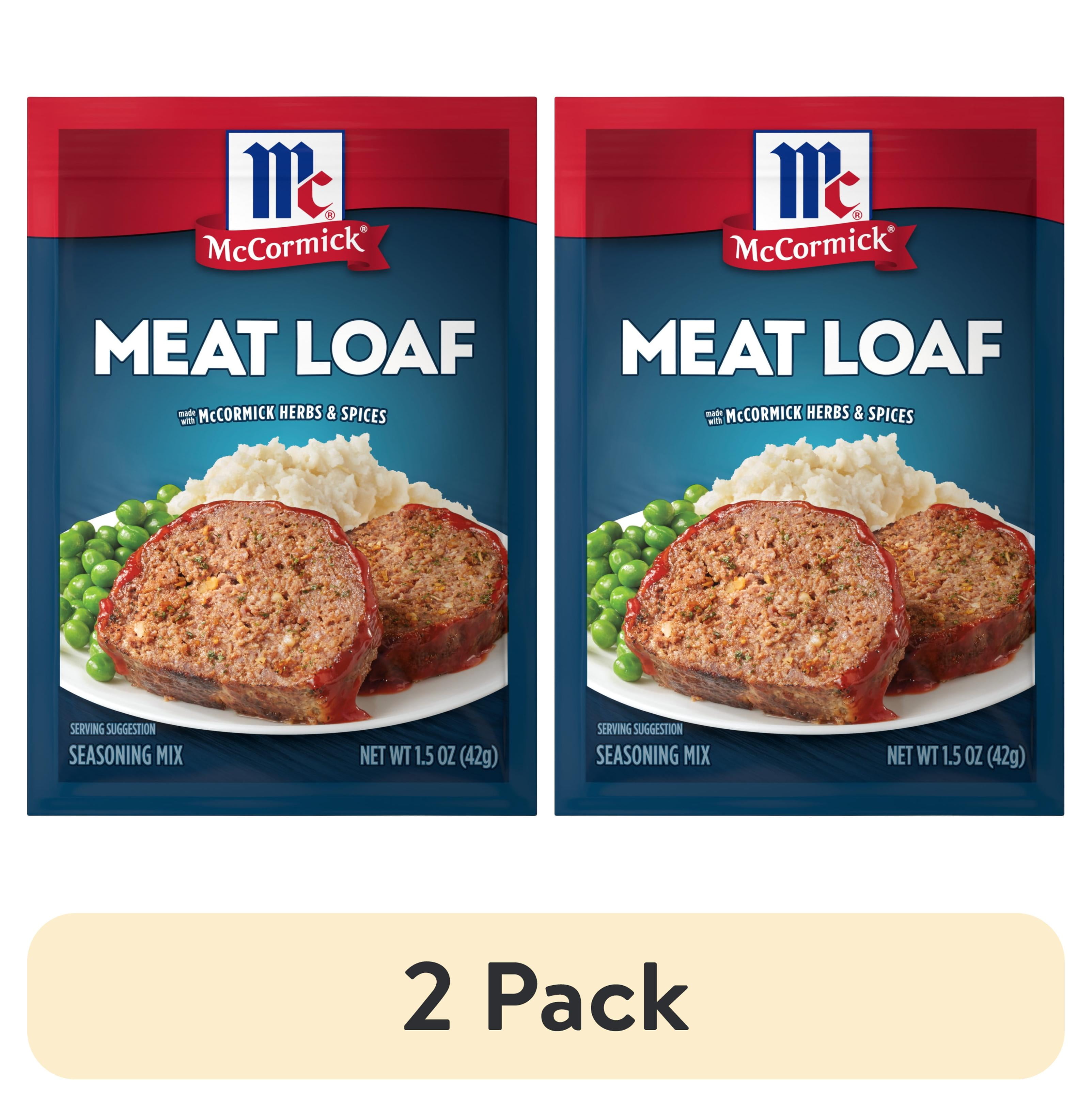 (2 pack) McCormick Meat Loaf Seasoning Mix, 1.5 oz Envelope