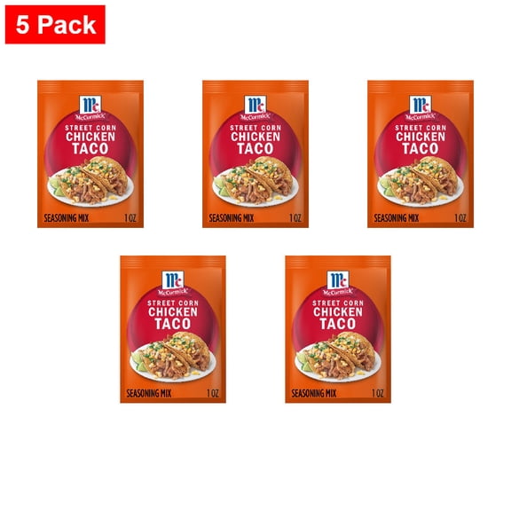 McCormick Mexican Style Street Corn Taco Seasoning Mix 1 oz - 5 Pack
