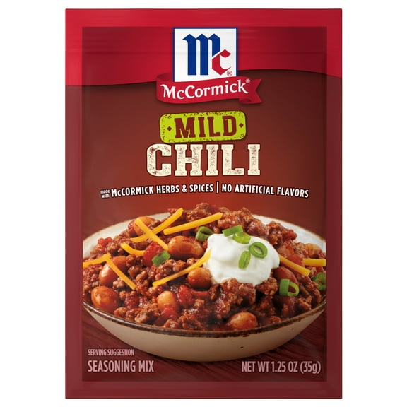 McCormick Mild Chili Seasoning Mix, 1.25 oz Packet