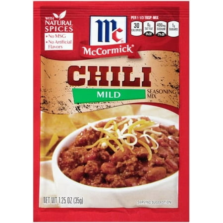McCormick Mild Chili Seasoning Mix 1.25 oz (Pack of 2)