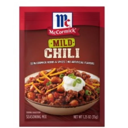 McCormick Mild Chili Seasoning Mix 1.25 oz (Pack of 48)