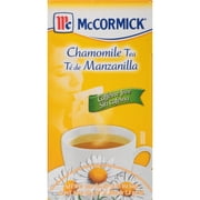 McCormick No Artificial Flavors 25 Count Box Caffeine Free Chamomile Tea Bags, 1.06 oz Box