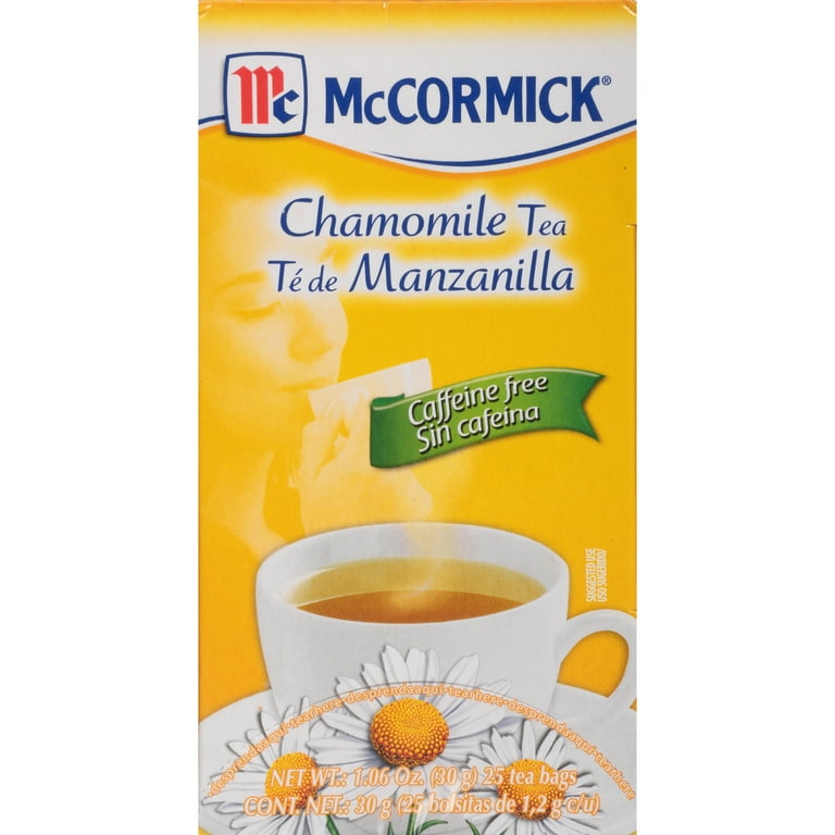 McCormick Decaf Chamomile Tea Bags, No Artificial Flavors, 25