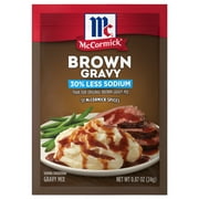 McCormick 30% Less Sodium Brown Gravy Seasoning Mix, 0.87 oz Packet
