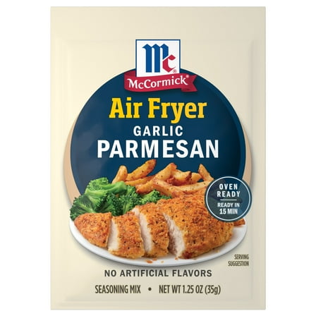 McCormick No Artificial Flavors Air Fryer Garlic Parmesan Seasoning Mix, 1.25 oz Packet