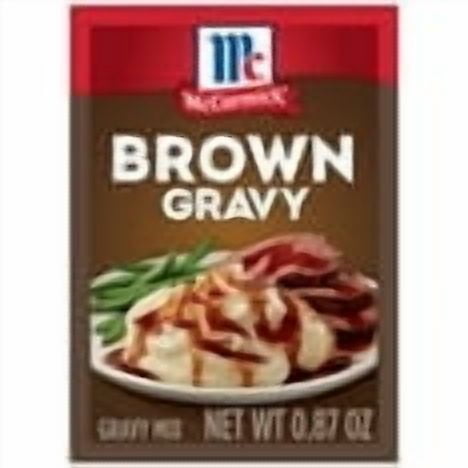 McCormick No Artificial Flavors Brown Gravy Mix, 0.87 oz Envelope pack of 4