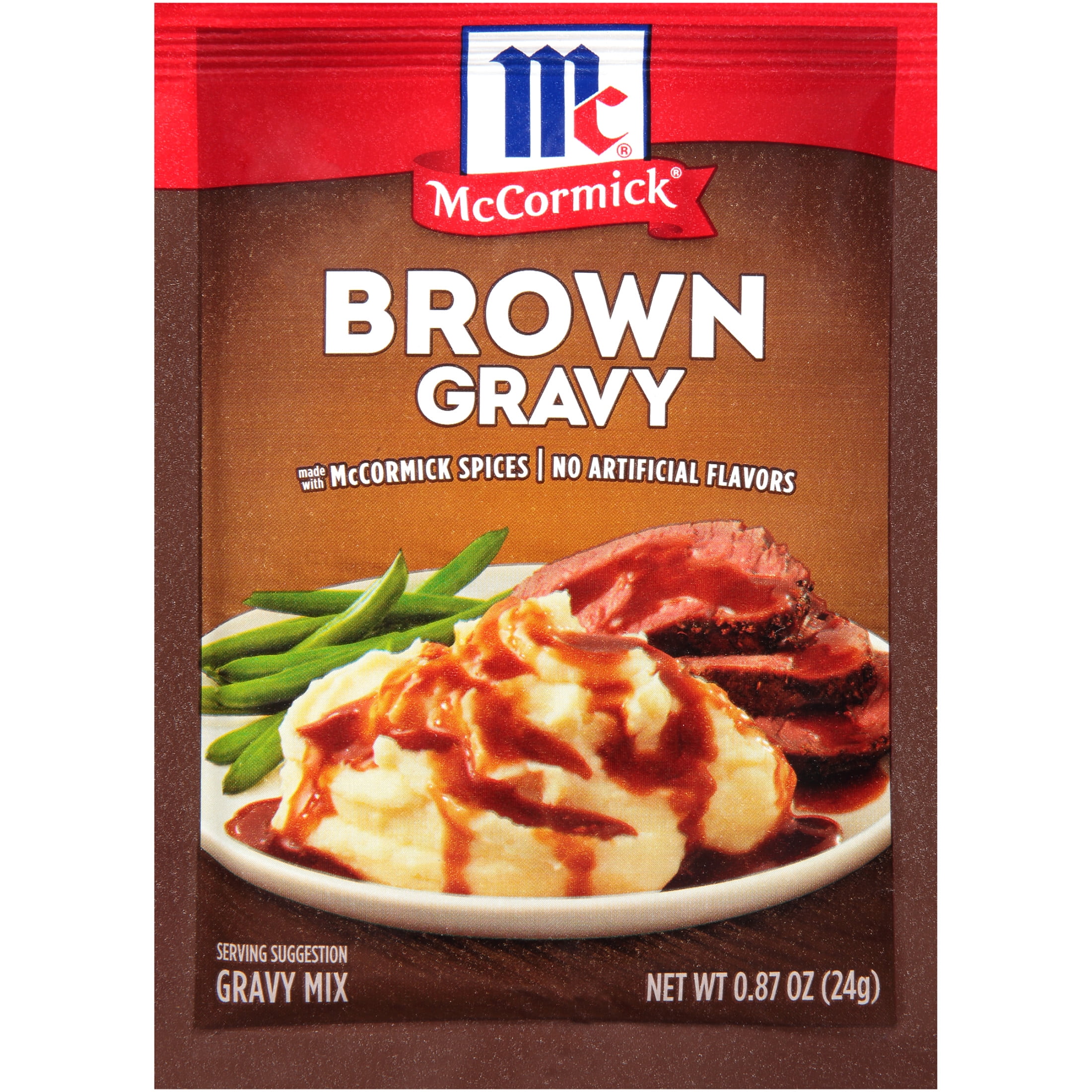 McCormick No Artificial Flavors Brown Gravy Mix, 0.87 oz Envelope