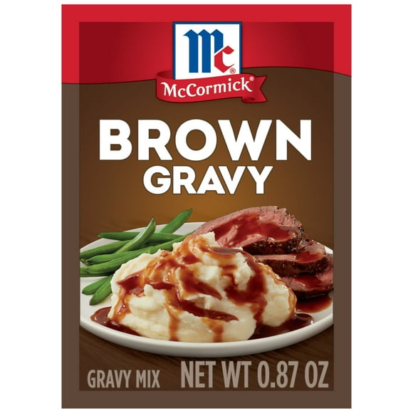 McCormick No Artificial Flavors Brown Gravy Mix, 0.87 oz Packet