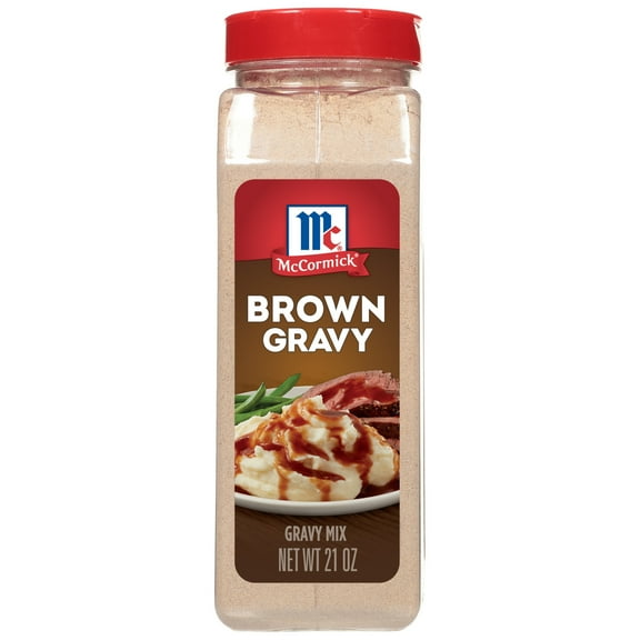 McCormick No Artificial Flavors Brown Gravy Seasoning Mix Bottle, 21.0 oz Bottle