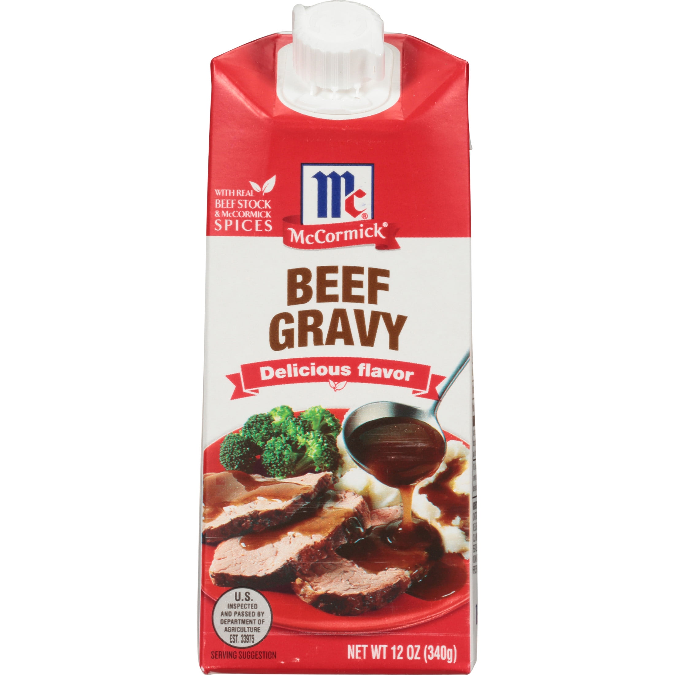 McCormick No Artificial Flavors Gluten Free Simply Better Beef Gravy, 12.0 oz Brick