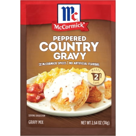 McCormick No Artificial Flavors Peppered Country Gravy Mix, 2.64 oz Packet