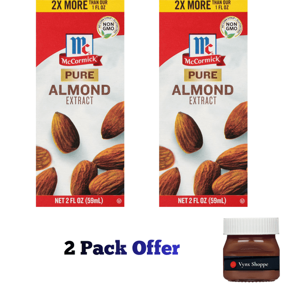 McCormick No Artificial Flavors Pure Almond Extract, 2.0 fl oz Box