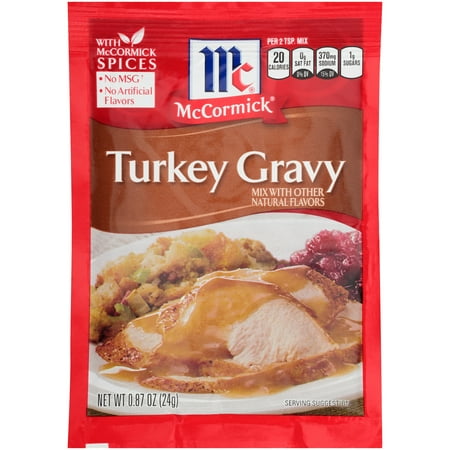 McCormick No Artificial Flavors Turkey Gravy Seasoning Mix, 0.87 oz Envelope