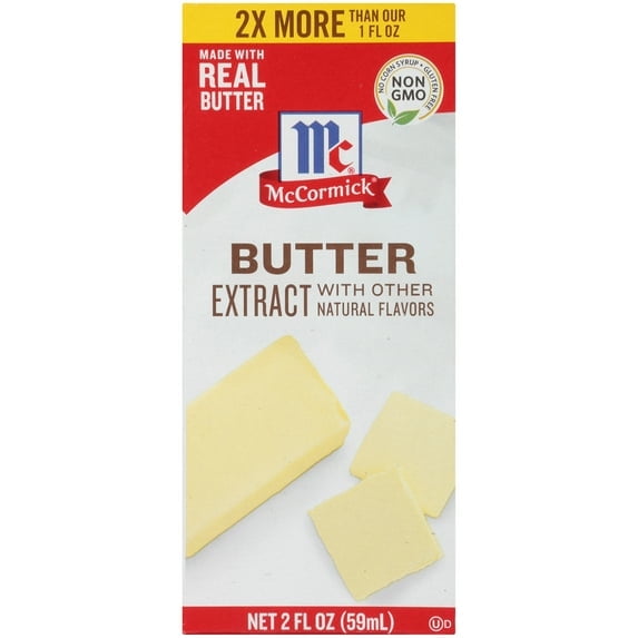 McCormick Non-GMO Butter Extract, 2.0 fl oz Box pack of 2