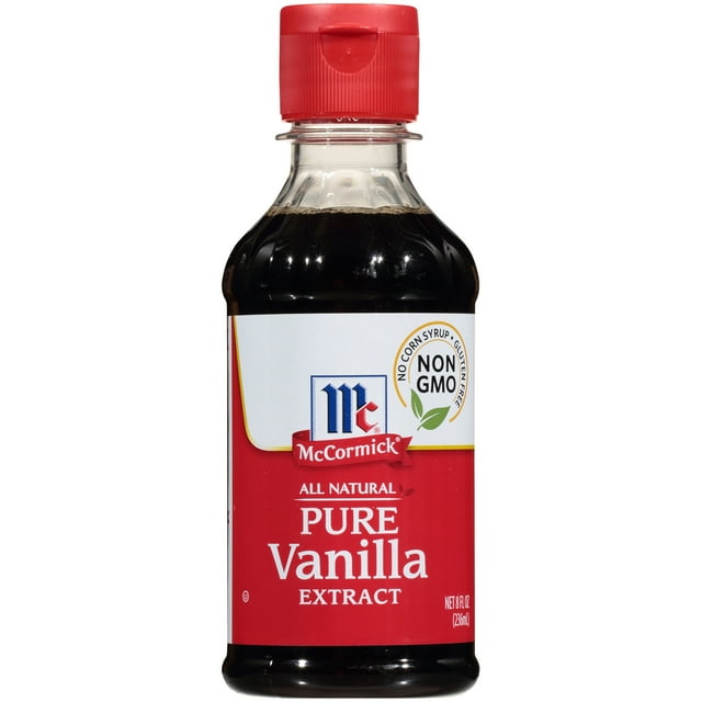 McCormick NonGMO Gluten Free All Natural Pure Vanilla Extract, 8 fl oz Bottle