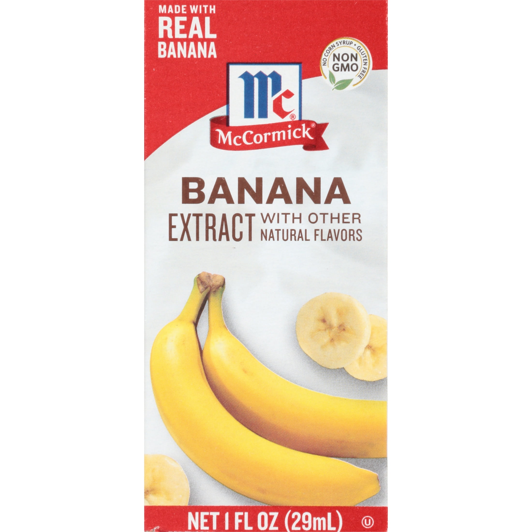 McCormick Non-GMO Gluten Free Banana Extract With Other Natural Flavors, 1 fl oz Box