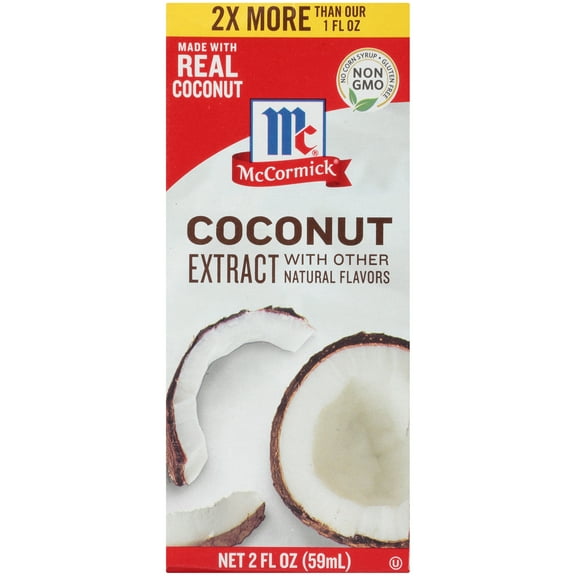 McCormick Non-GMO Gluten Free Coconut Extract, 2.0 fl oz Box