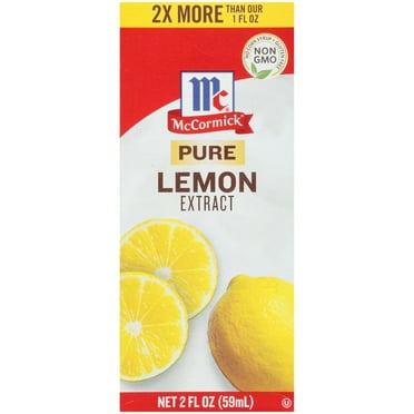 McCormick Non-GMO Gluten Free Pure Lemon Extract, 2 fl oz Box
