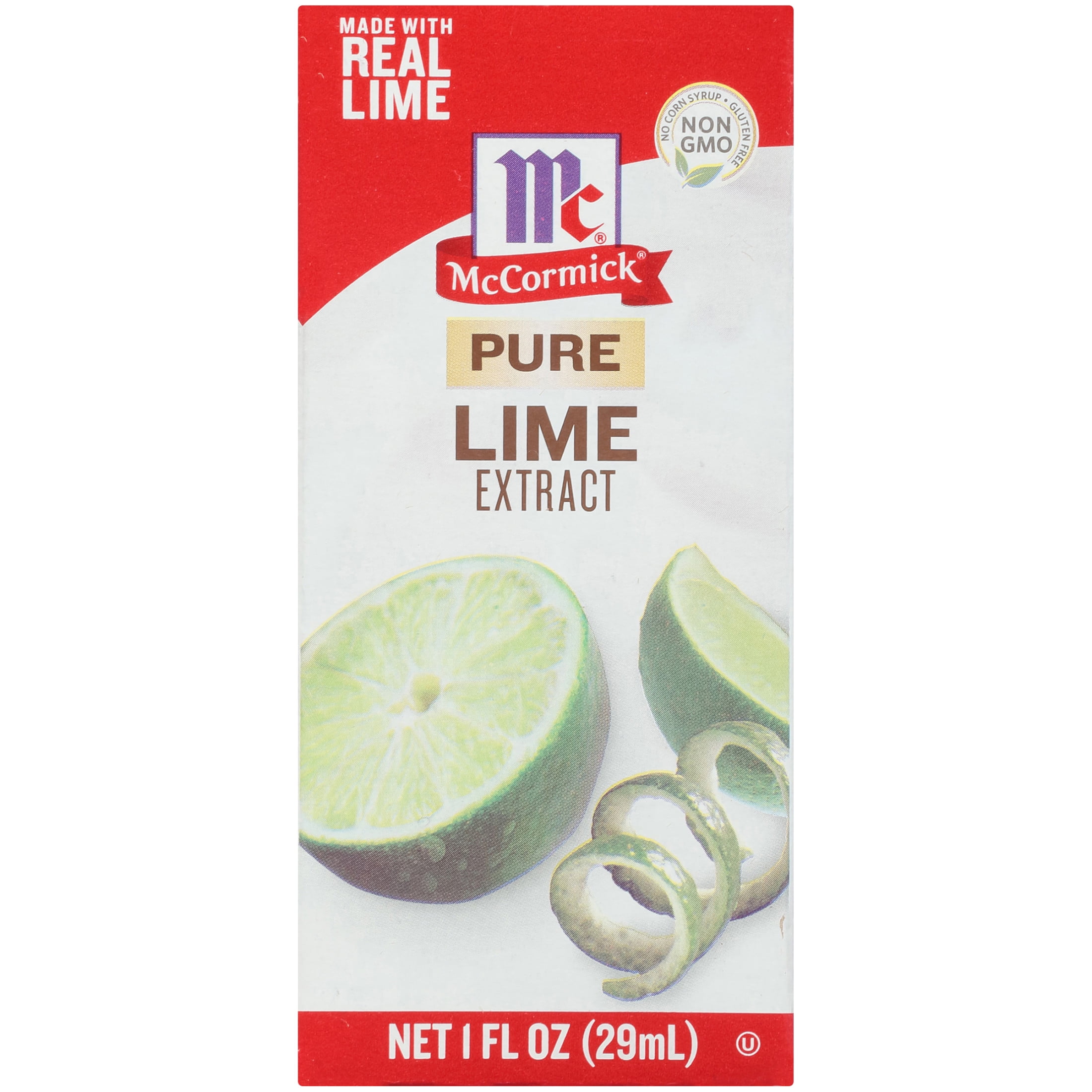 McCormick Non-GMO Gluten Free Pure Lime Extract, 1 fl oz Box