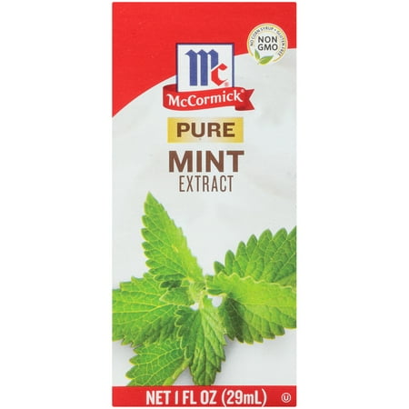 McCormick Non-GMO Gluten Free Pure Mint Extract, 1 fl oz Box