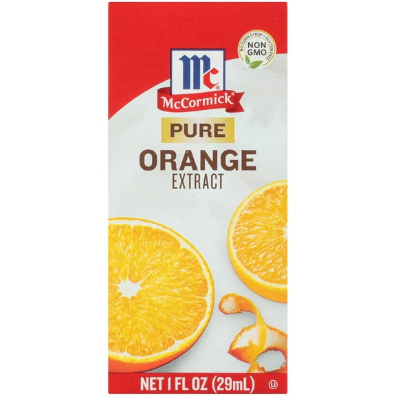 McCormick Non-GMO Gluten Free Pure Orange Extract, 1.0 fl oz Box