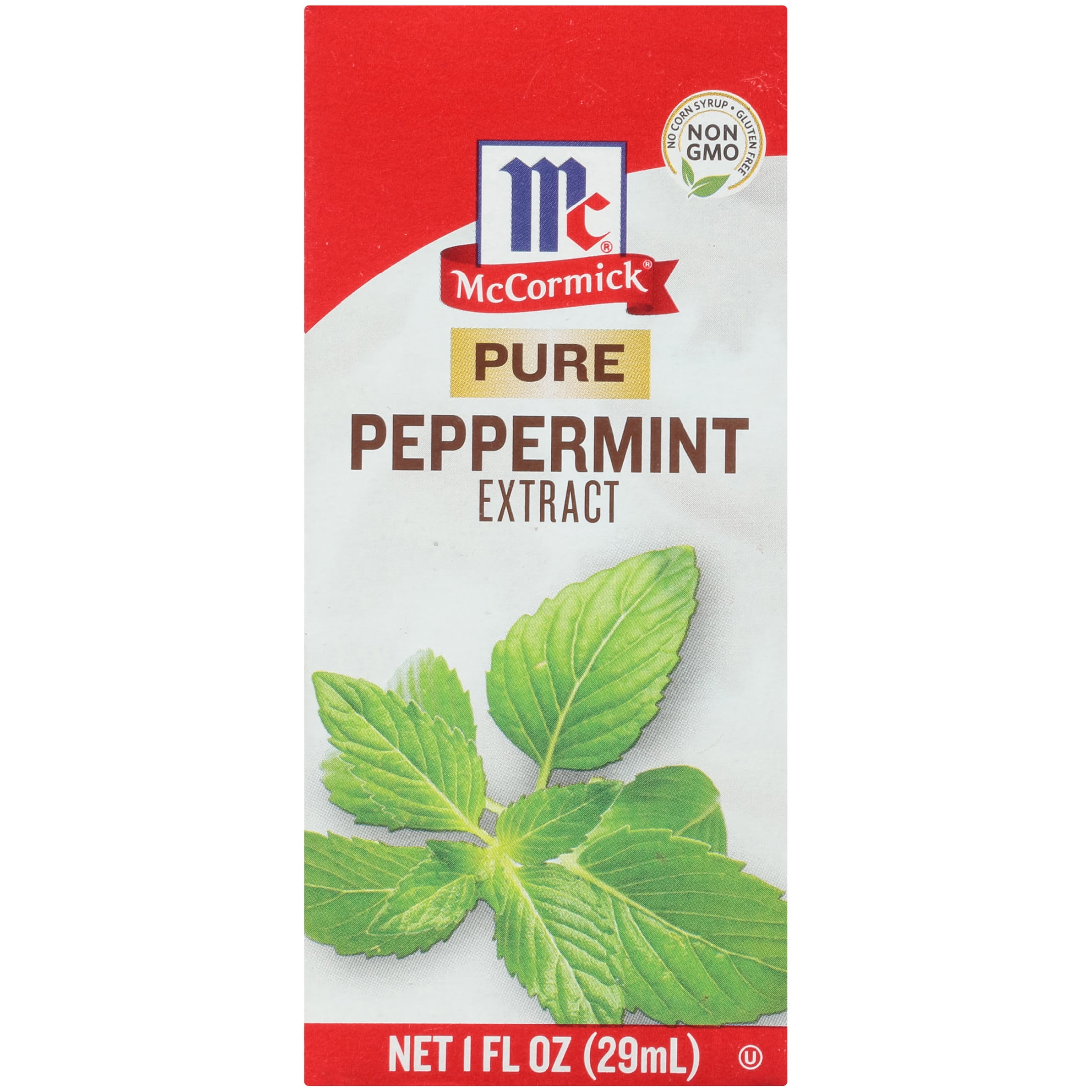 McCormick Non-GMO Gluten Free Pure Peppermint Extract, 1 fl oz Box