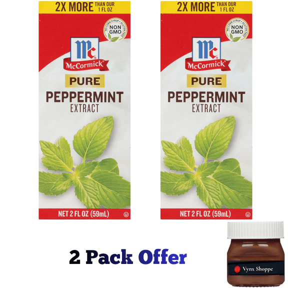 McCormick Non-GMO Gluten Free Pure Peppermint Extract, 2.0 fl oz Box