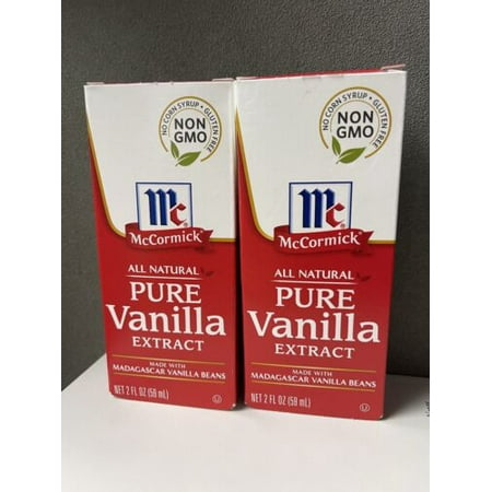 McCormick Non-GMO Gluten Free Pure Vanilla Extract, 2 fl oz Box(Pack Of 2)