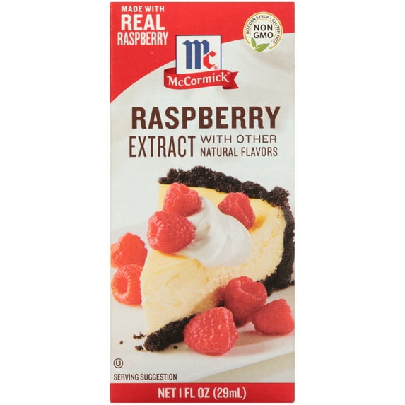 McCormick Non-GMO Gluten Free Raspberry Extract With Other Natural Flavors, 1.0 fl oz Box