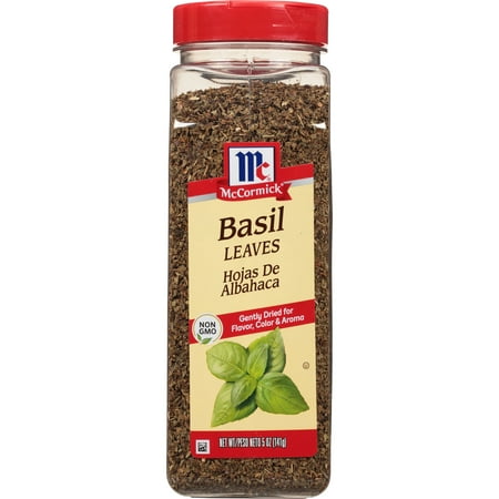 McCormick Non-GMO Kosher Basil Leaves, 5.0 oz Bottle