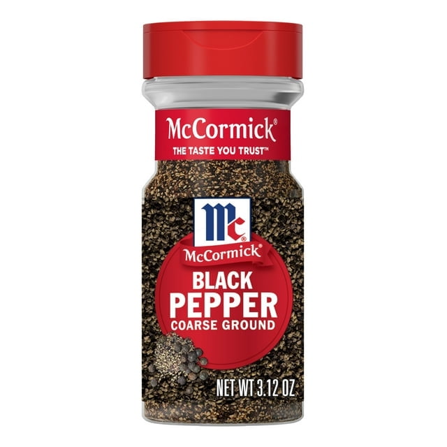 McCormick Non-GMO Kosher Coarse Ground Black Pepper 3.12 oz Bottle (Pack of 4)