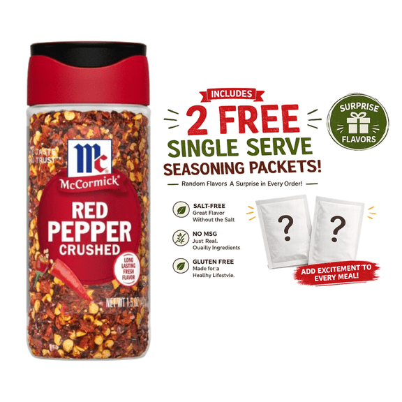 McCormick Non-GMO Kosher Crushed Red Pepper, 1.5 oz Bottle