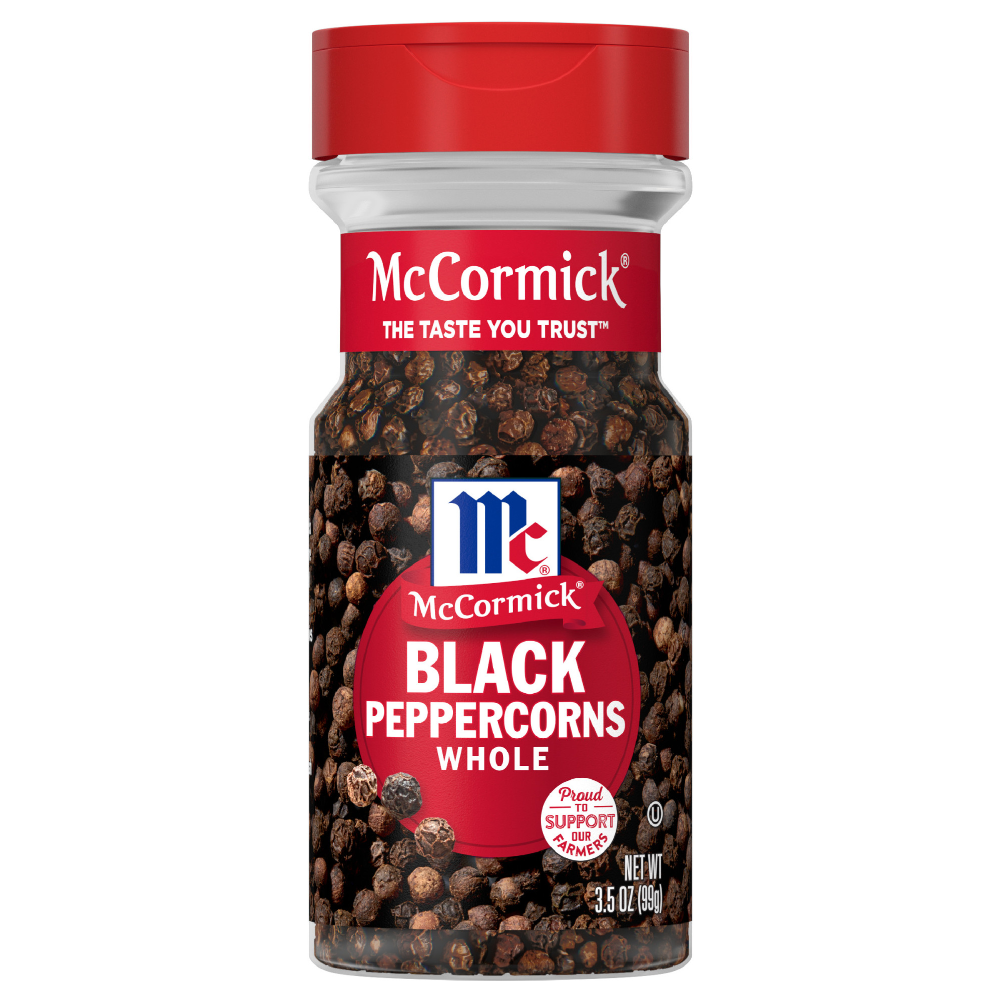 McCormick Non-GMO Kosher Whole Black Pepper, 3.5 oz Bottle - image 1 of 13