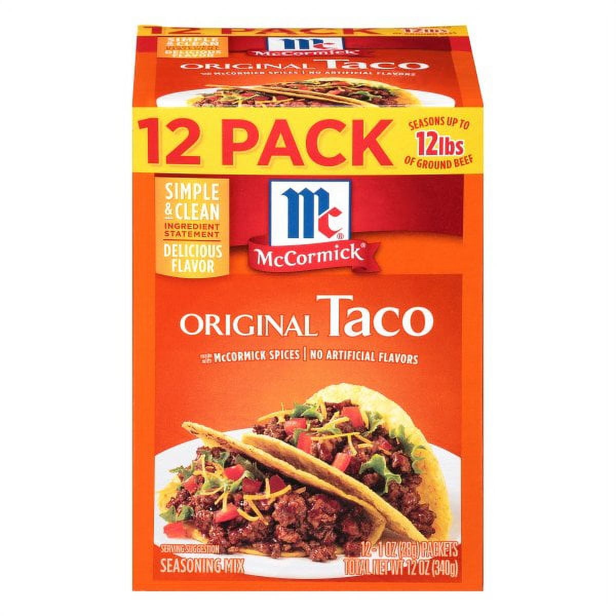 Mccormick Less Sodium Taco Seasoning, 12 pk / 1 oz - Ralphs