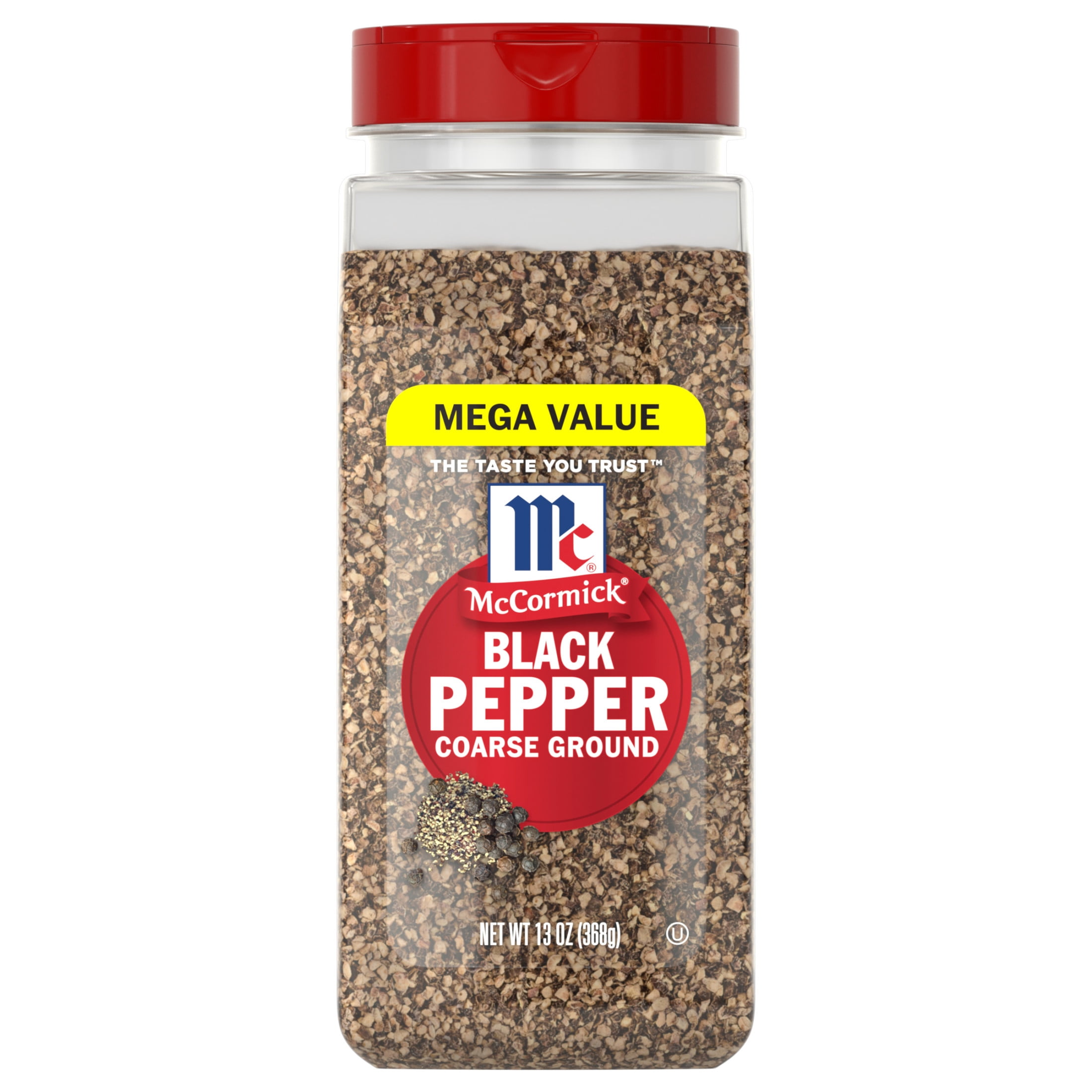 McCormick Kosher Pepper Black Coarse Ground, 13.0 oz Carton