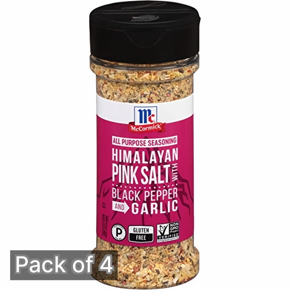 McCormick Pink Sea Salt, Black Pepper, Garlic Seasoning - 6.5oz (Pack of 4)