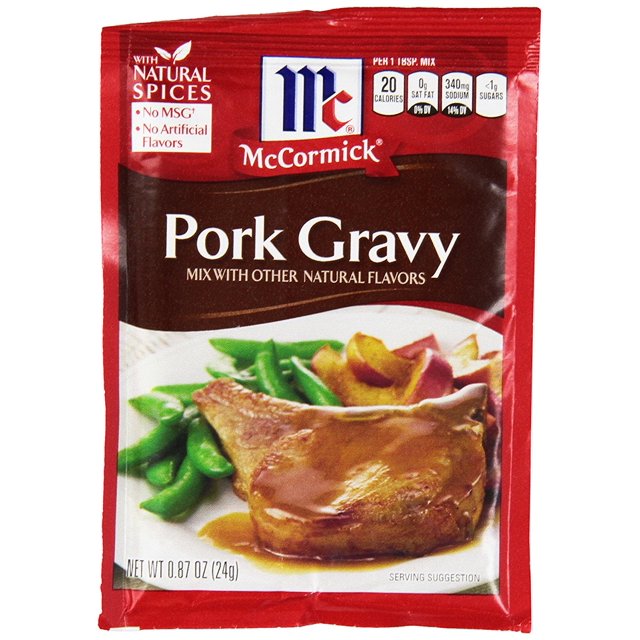 McCormick Pork Gravy Mix, 0.87 OZ (Pack of 4)