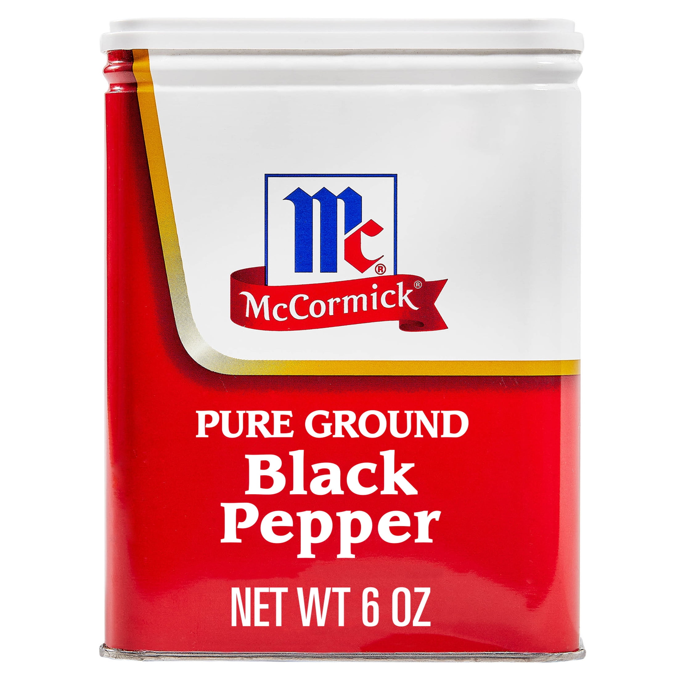 McCormick Pure Ground Black Pepper, 6 oz Can
