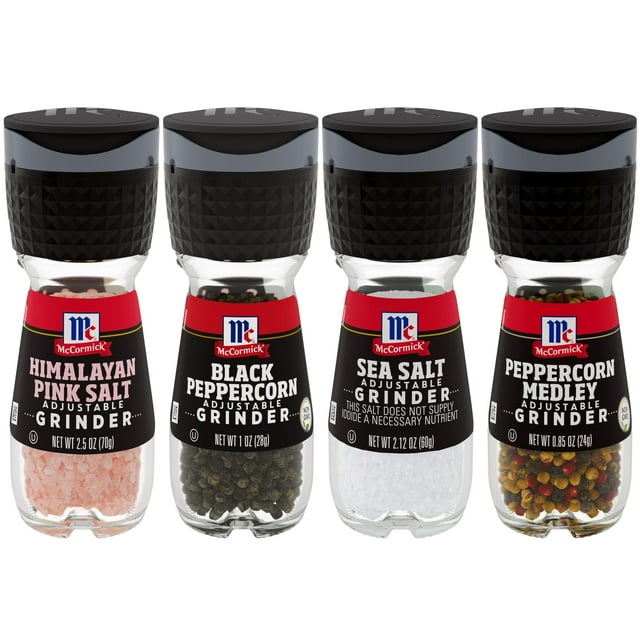 McCormick Salt & Pepper DHF10 Grinder Variety Pack (Himalayan Pink Salt