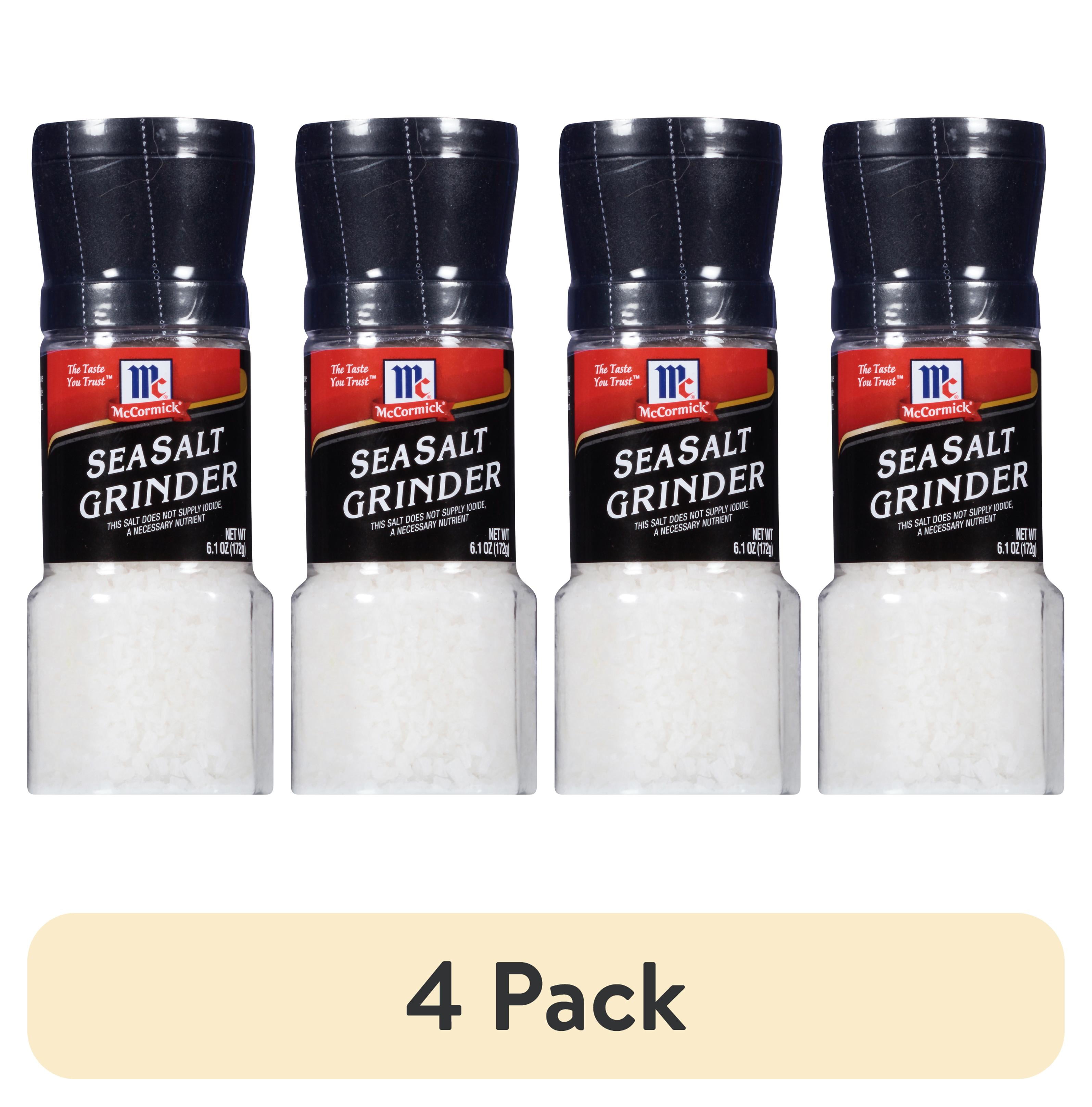 (4 pack) McCormick Adjustable Grinder Sea Salt, 6.1 oz