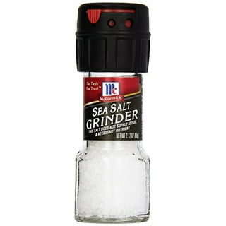 McCormick Grinders Sea Salt Grinder, 6.1 oz with McCormick Black Peppercorn  Grinder, 2.5 oz