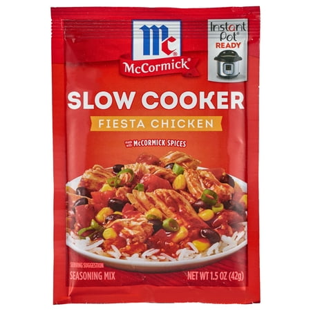 McCormick Slow Cooker Fiesta Chicken Seasoning Mix, 1.5 oz Packet