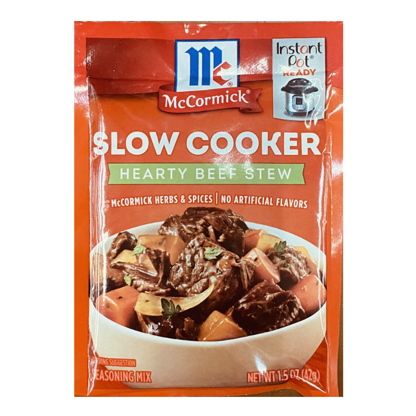 McCormick Slow Cooker HEARTY BEEF STEW Seasoning Mix Savory Herbs