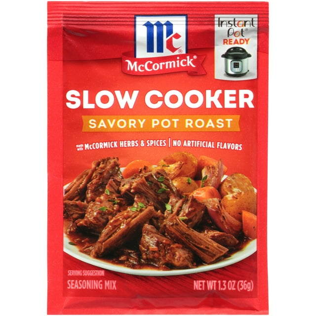 McCormick Slow Cooker Pot Roast Seasoning Mix - Savory, 1.3 oz Mixed ...