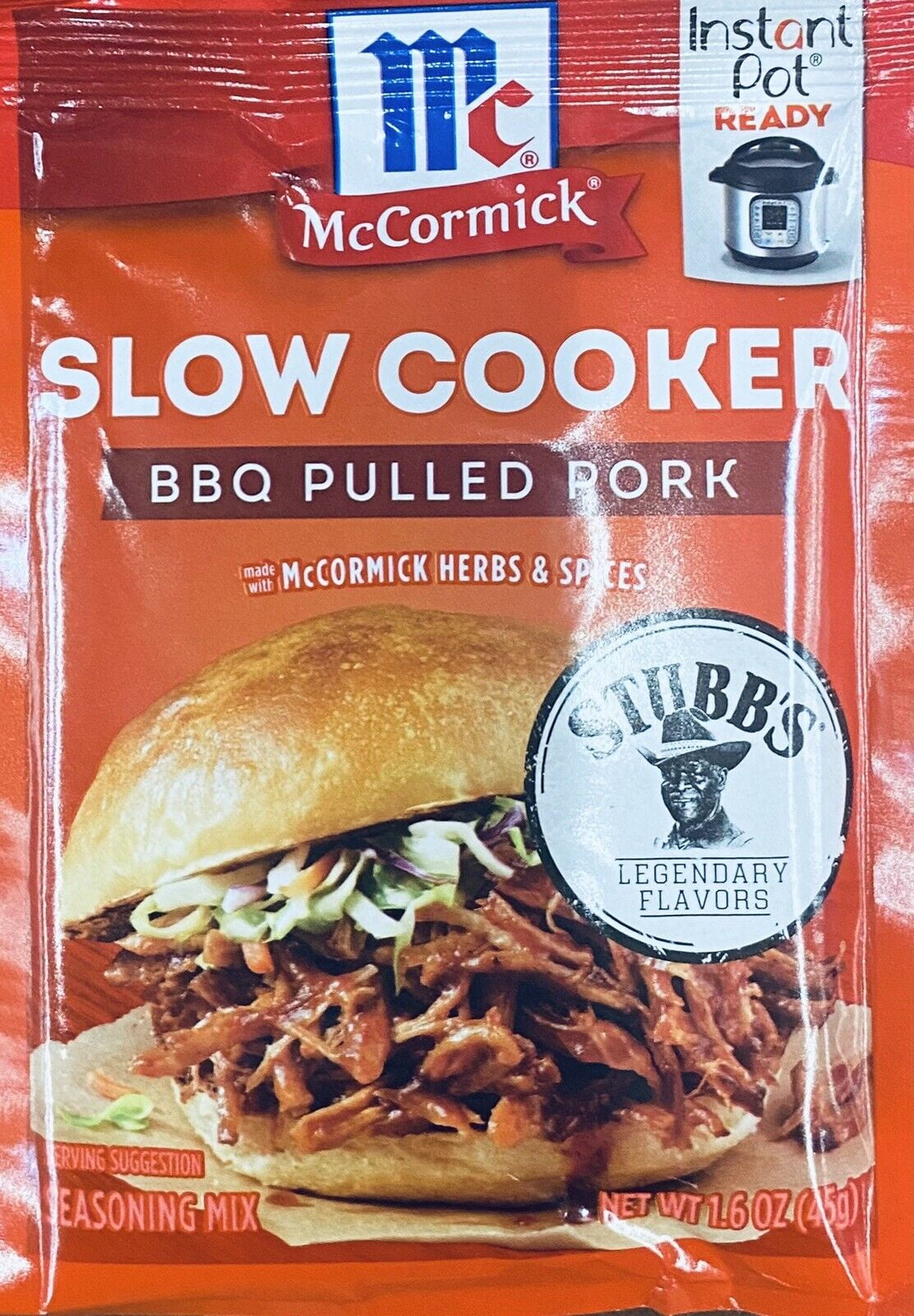 McCormick Slow Cooker STUBB'S BBQ PULLED PORK Mix Savory Herbs & Spices