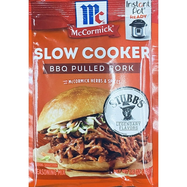 McCormick Slow Cooker STUBB'S BBQ PULLED PORK Mix Savory Herbs & Spices ...