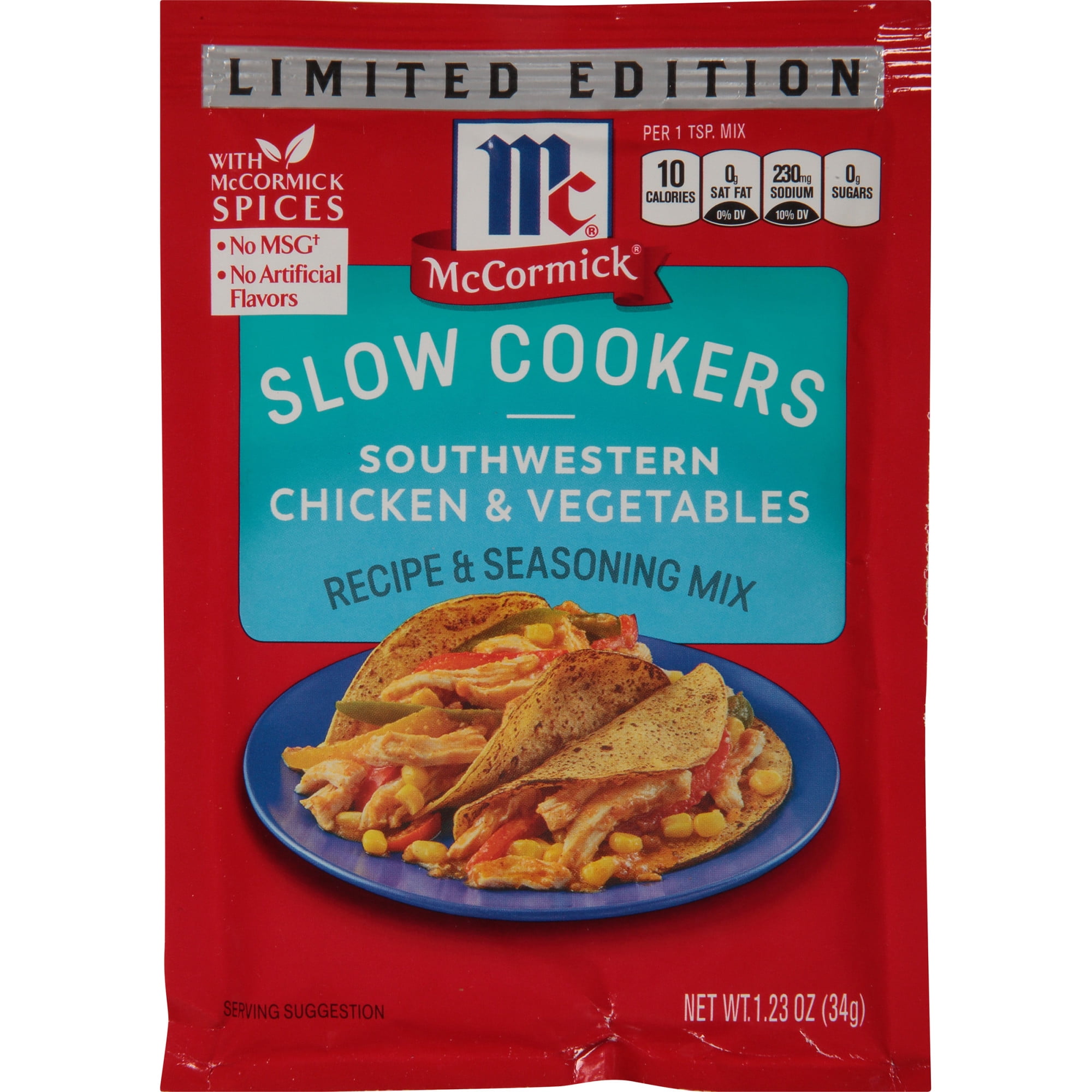 McCormick Slow Cookers Southwestern Chicken & Vegetables Recipe