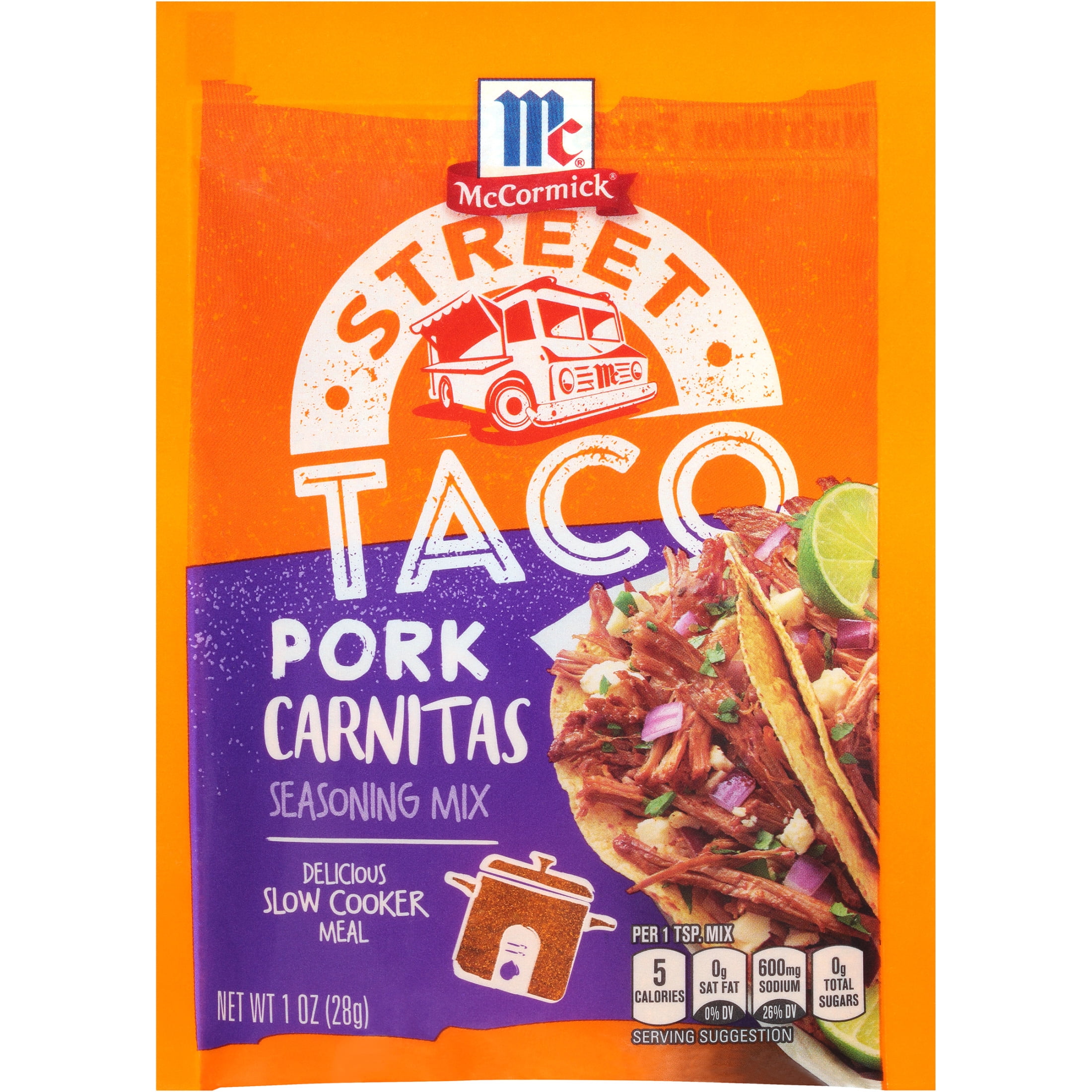McCormick Street Taco Pork Carnitas Seasoning Mix, 1.0 oz Packet