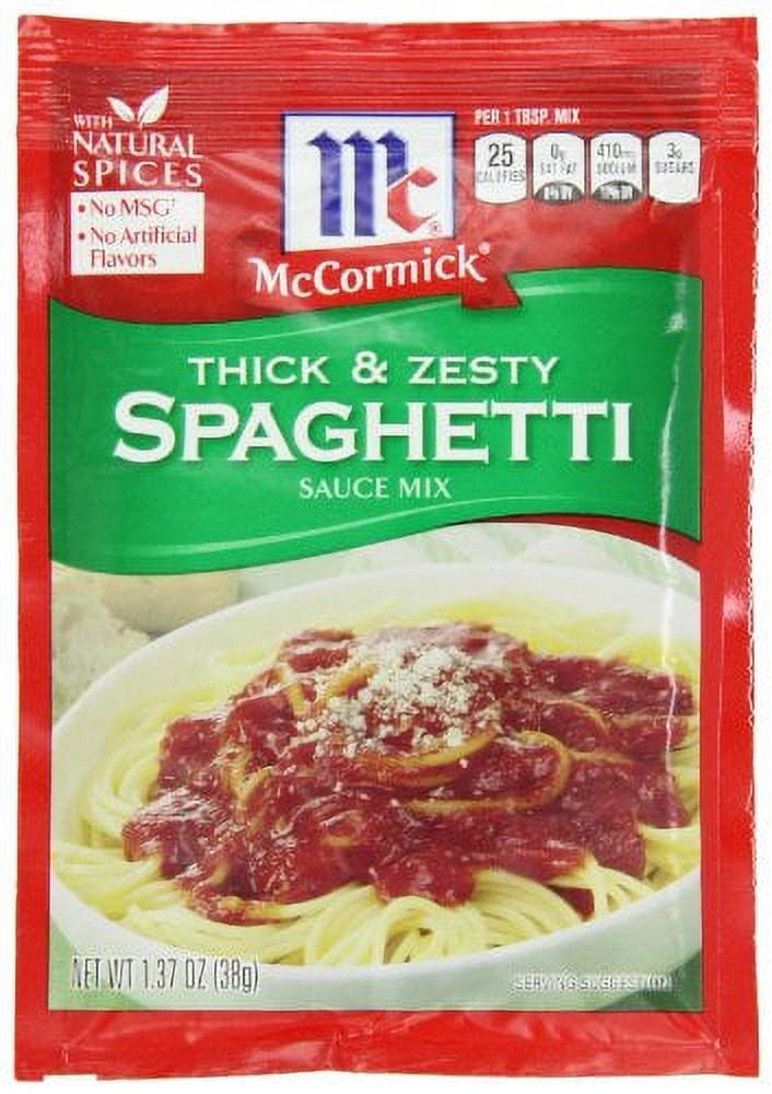  McCormick Thick & Zesty Spaghetti Sauce Mix, 1.37 oz : Grocery  & Gourmet Food