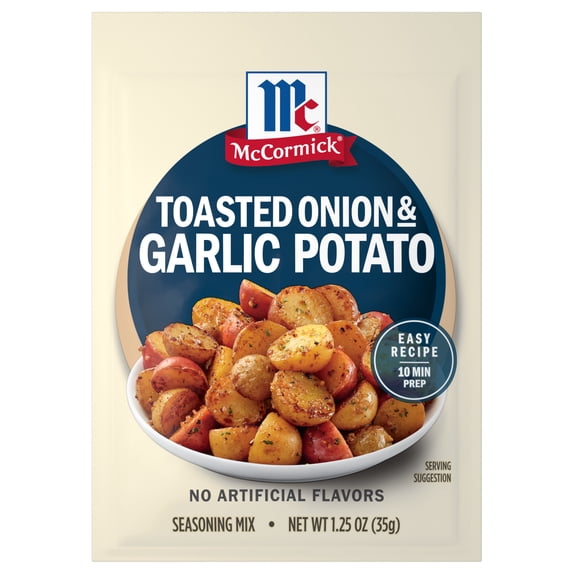 McCormick (4 pack) McCormick Toasted Onion & Garlic Potato Seasoning, 1.25 oz Envelope — product image